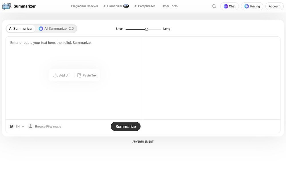 Screenshot of Summarizer Screenshot of Summarizer