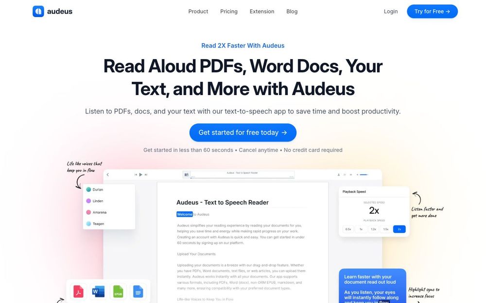 Screenshot of Audeus