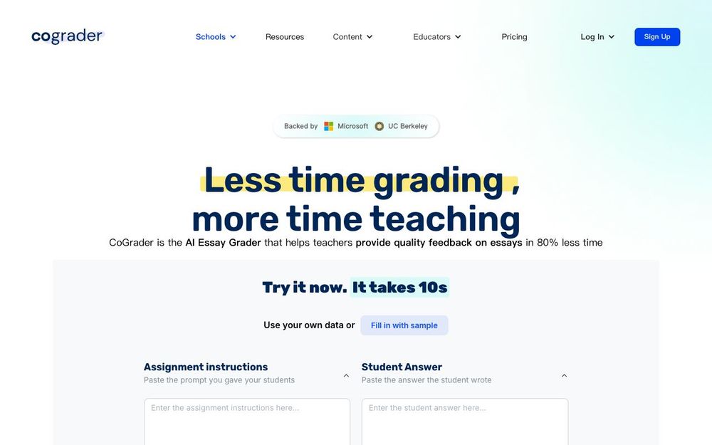 Screenshot of Cograder Screenshot of Cograder