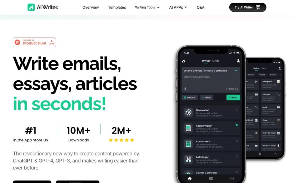 Screenshot of AI-Writer Screenshot of AI-Writer