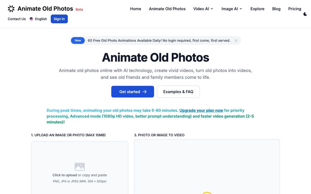 Screenshot of Animate Old Photos Screenshot of Animate Old Photos
