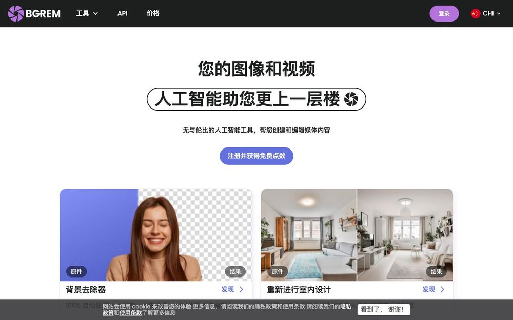 Screenshot of BgRem Background Remover