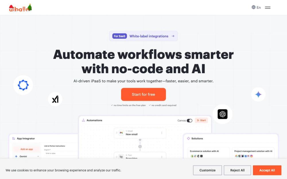 Screenshot of Albato Screenshot of Albato