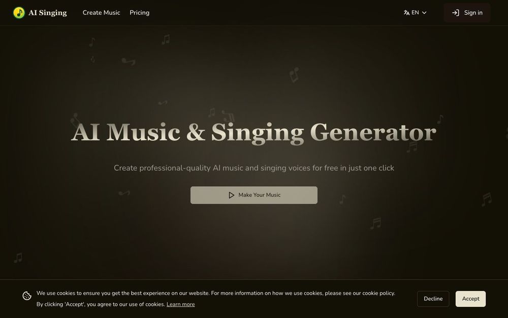Screenshot of AISinging Screenshot of AISinging