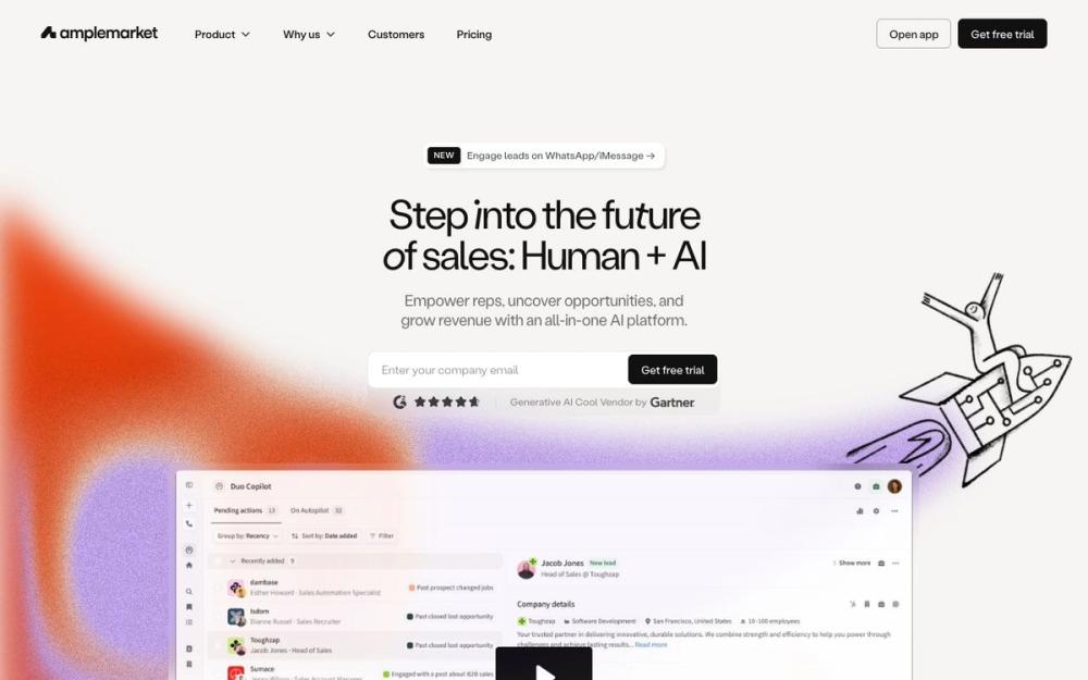 Screenshot of Amplemarket Screenshot of Amplemarket