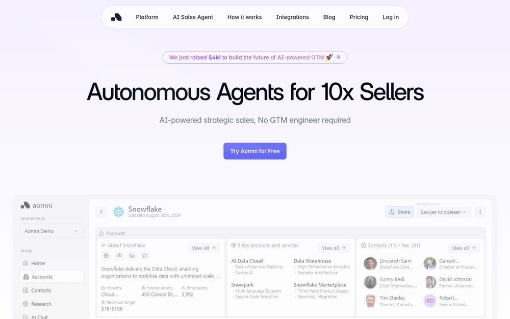 Screenshot of Aomni Screenshot of Aomni