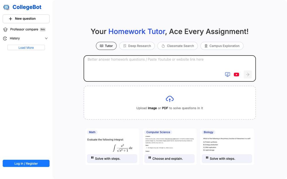 Screenshot of Collegebot Screenshot of Collegebot