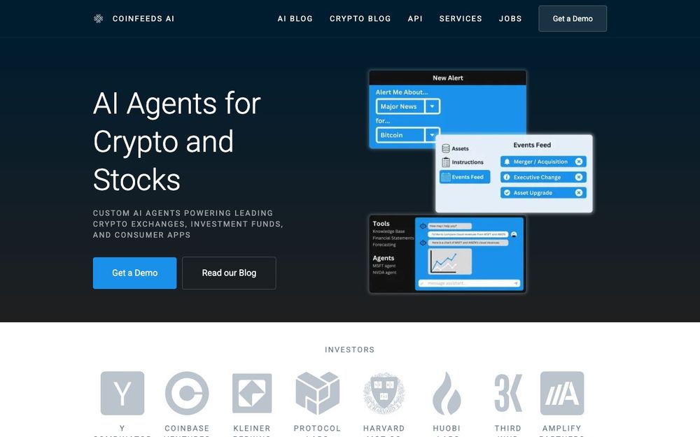 Screenshot of Coinfeeds Screenshot of Coinfeeds