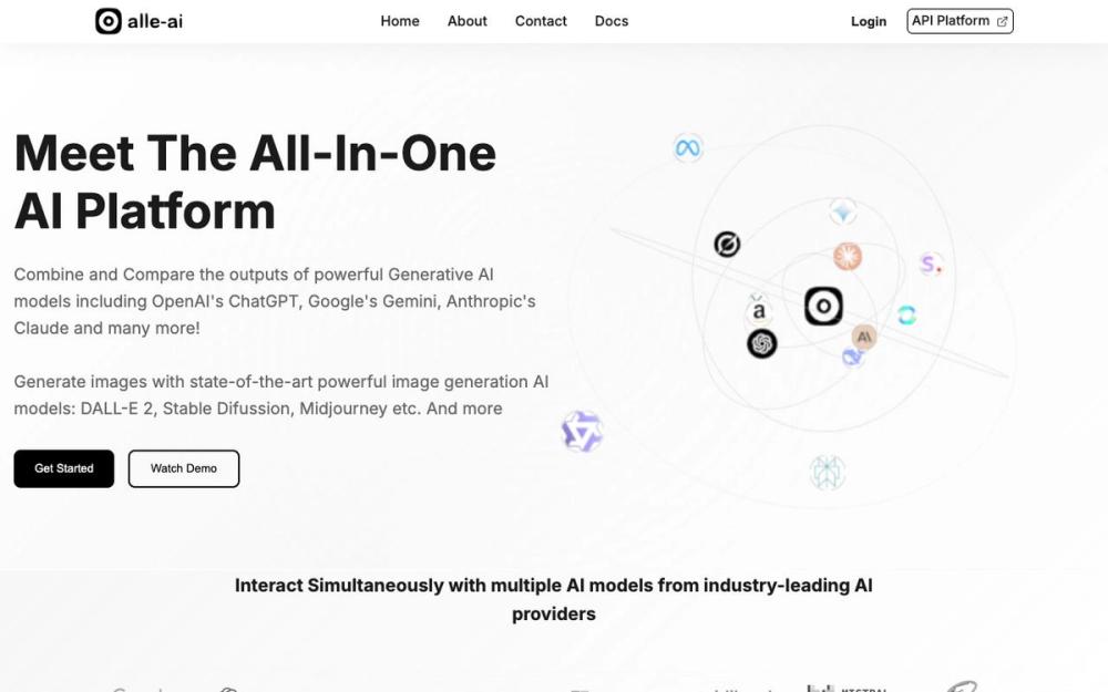 Screenshot of Alle AI Screenshot of Alle AI