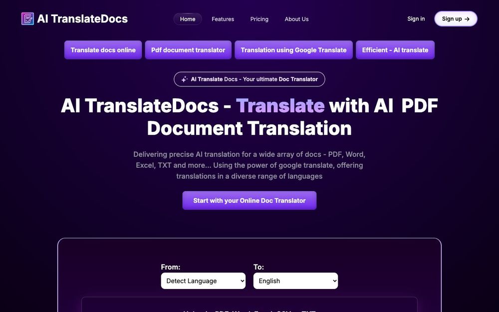 Screenshot of AI Translated Docs Screenshot of AI Translated Docs