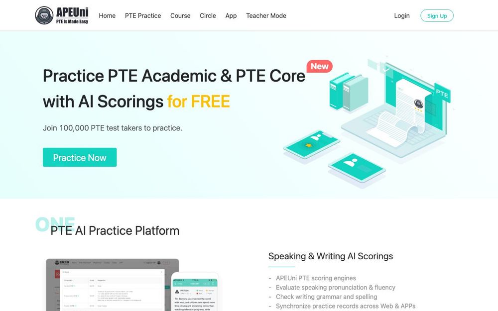 Screenshot of ApeUni Screenshot of ApeUni