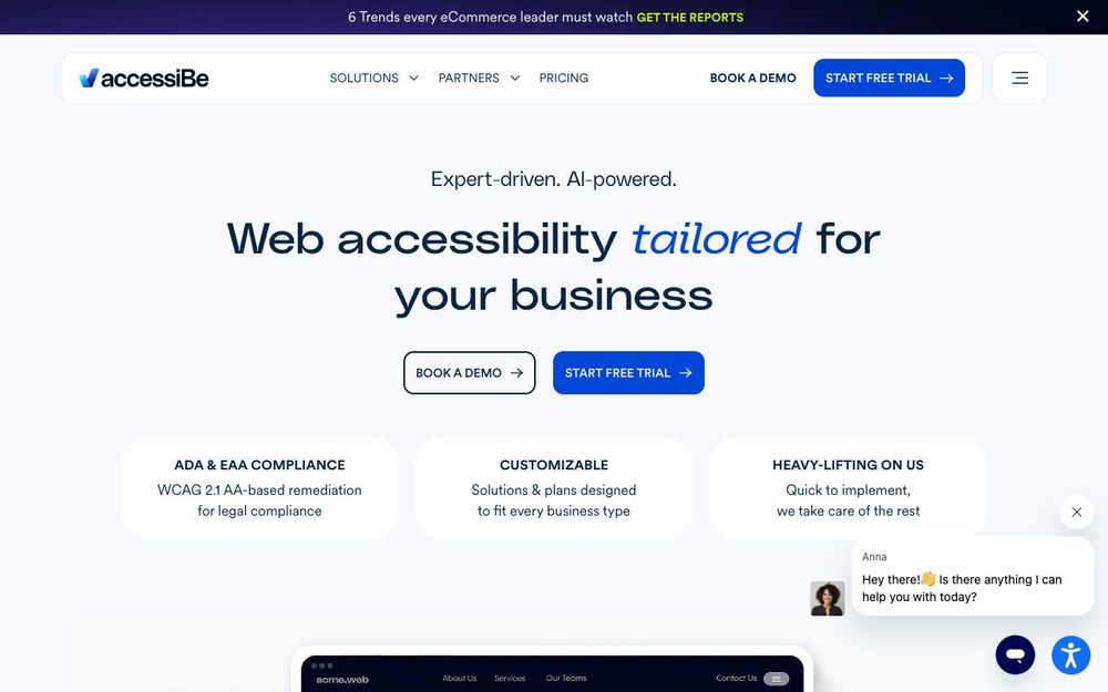 Screenshot of accessiBe Screenshot of accessiBe