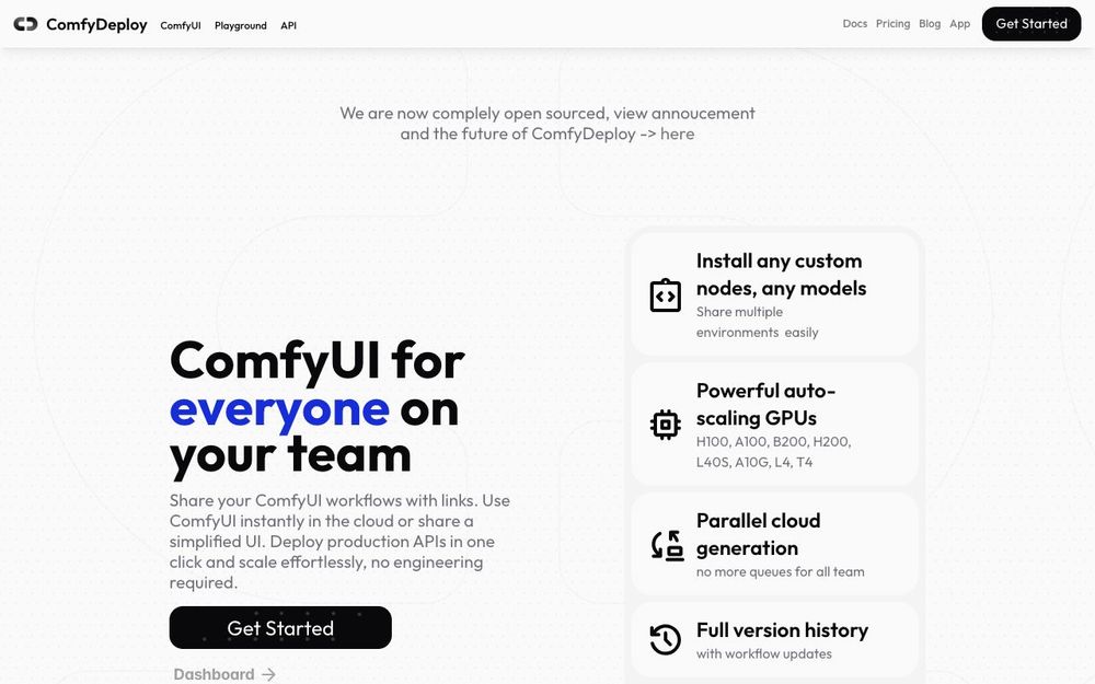 Screenshot of ComfyDeploy