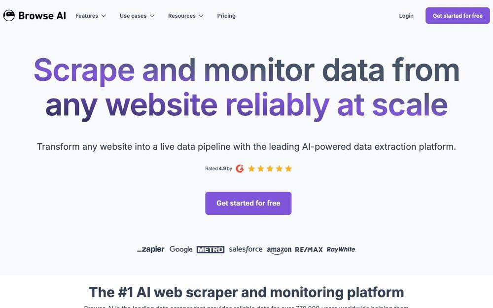 Screenshot of Browse AI