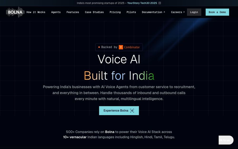 Screenshot of Bolna AI Screenshot of Bolna AI