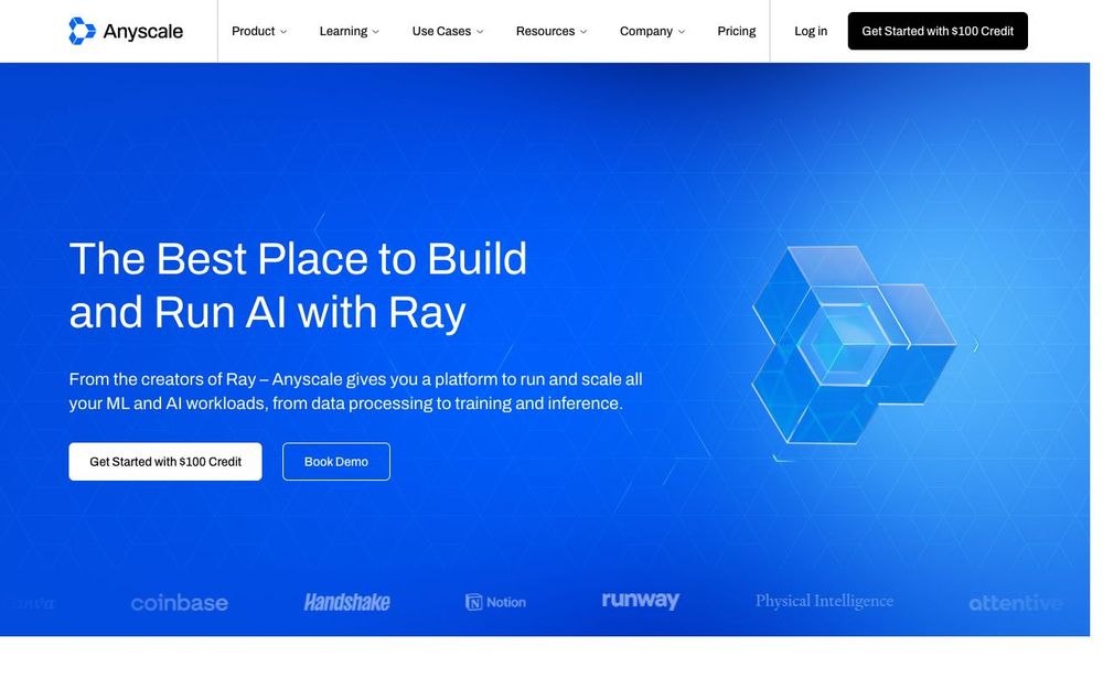 Screenshot of Anyscale Screenshot of Anyscale