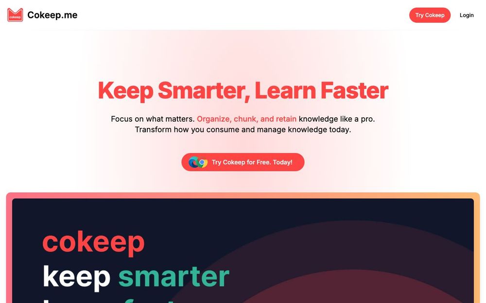 Screenshot of Cokeep Screenshot of Cokeep