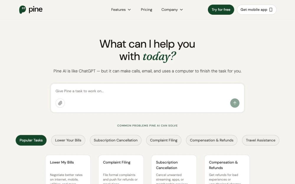 Screenshot of 19Pine.AI Screenshot of 19Pine.AI