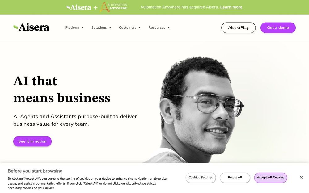 Screenshot of Aisera Screenshot of Aisera