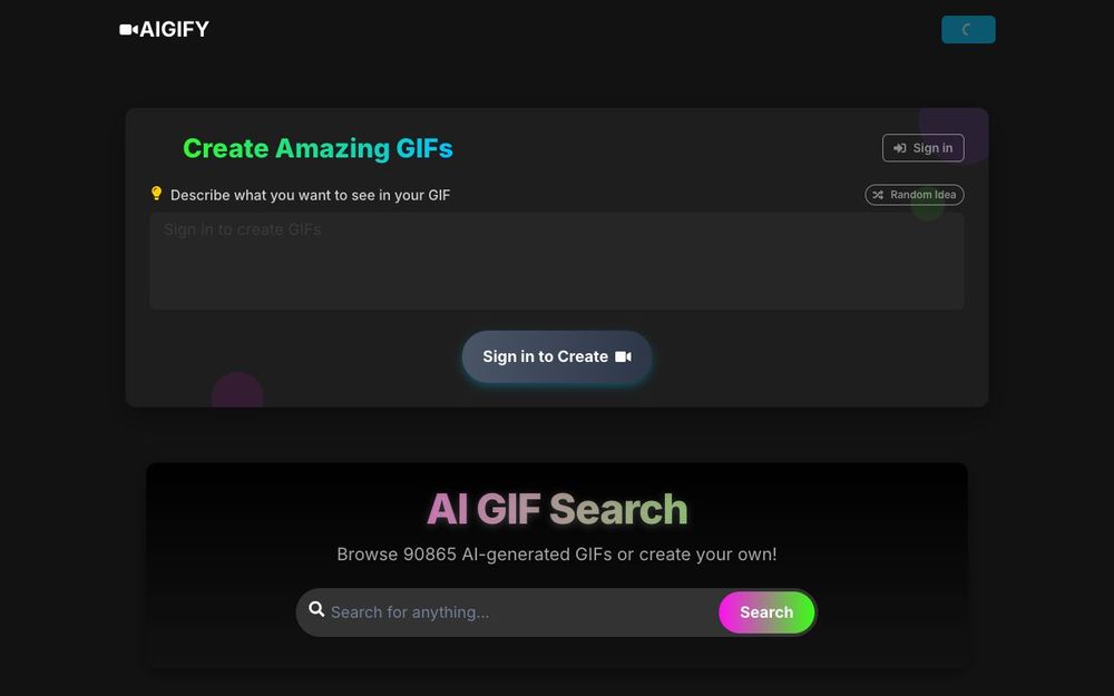 Screenshot of Aigify