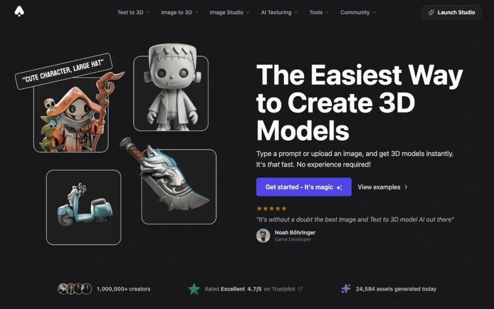 Screenshot of 3DAI Studio Screenshot of 3DAI Studio