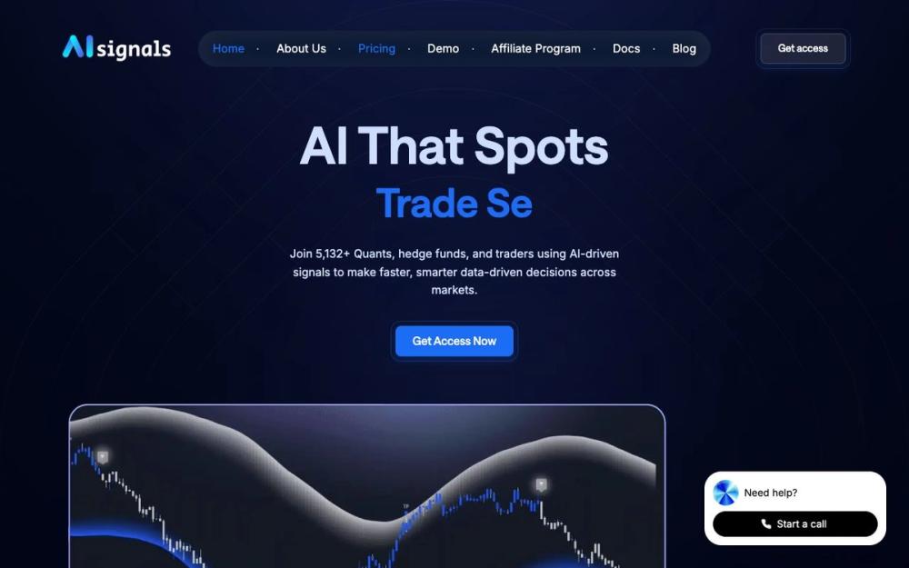 Screenshot of AI-Signals