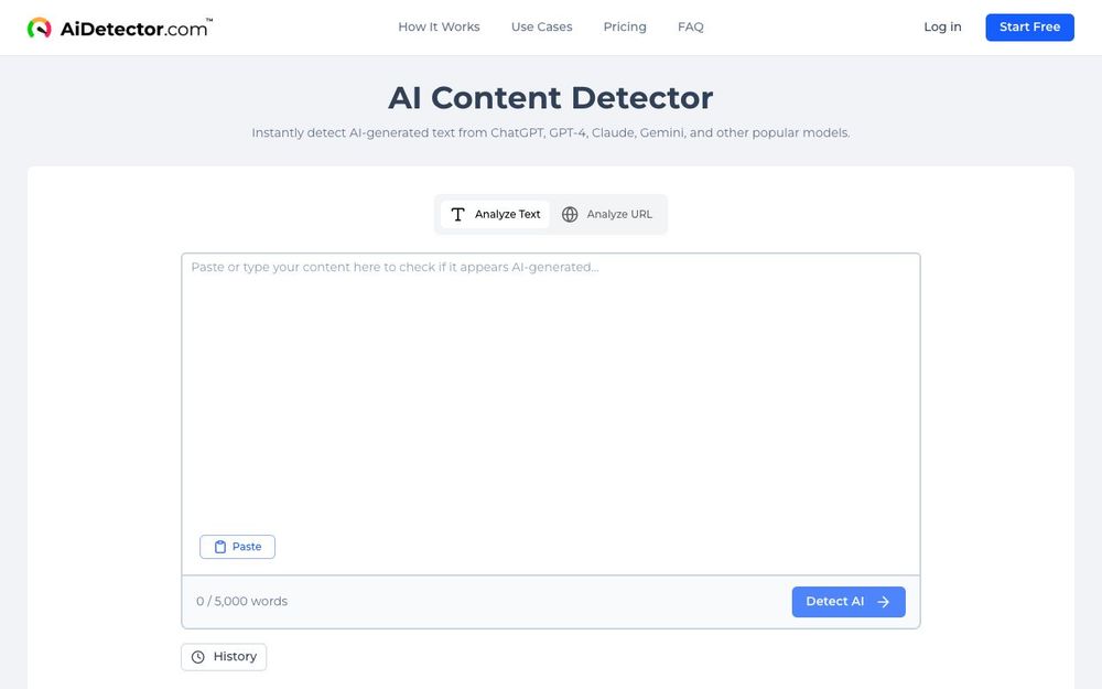 Screenshot of AI Detector Screenshot of AI Detector