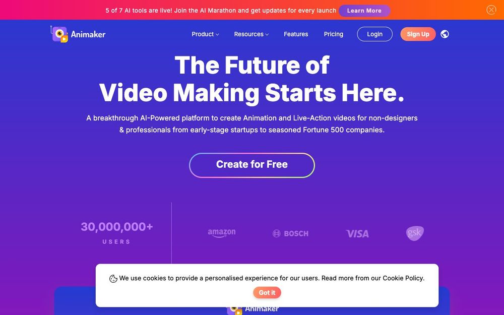 Screenshot of Animaker