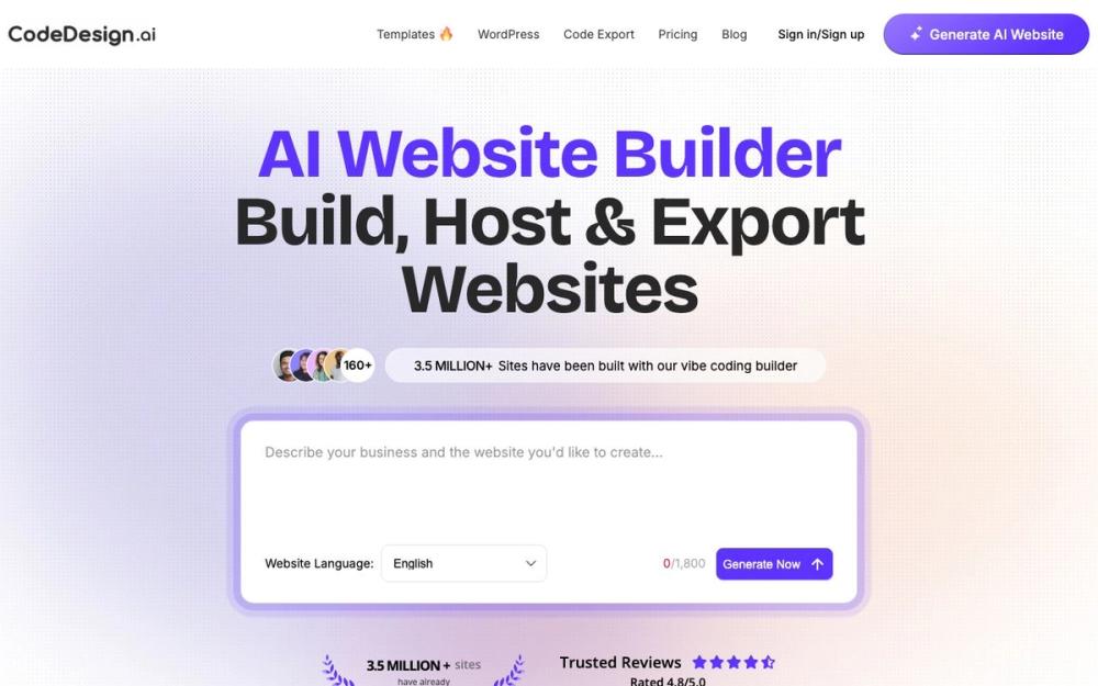 Screenshot of CodeDesign.ai