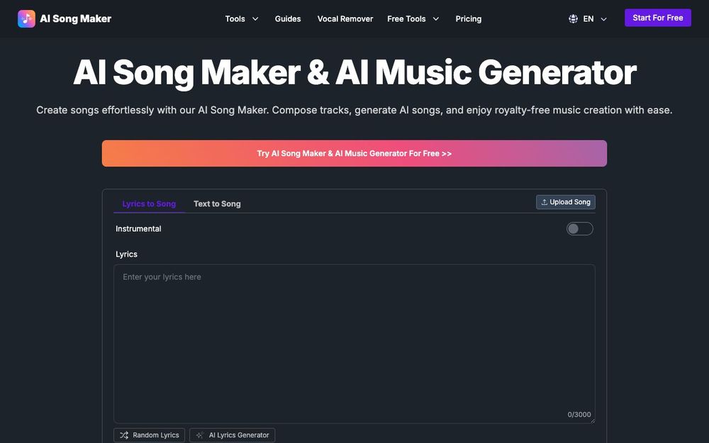 Screenshot of AI Song Maker Screenshot of AI Song Maker