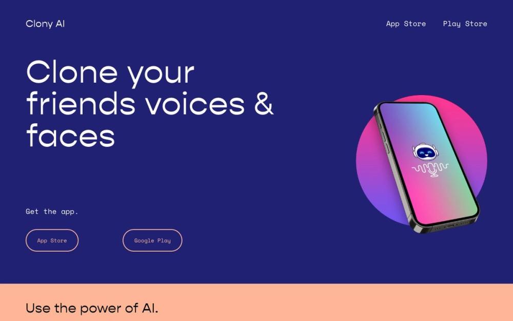 Screenshot of Clony AI Screenshot of Clony AI
