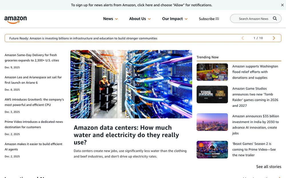 Screenshot of About Amazon Screenshot of About Amazon
