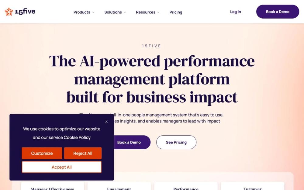 Screenshot of 15Five Screenshot of 15Five