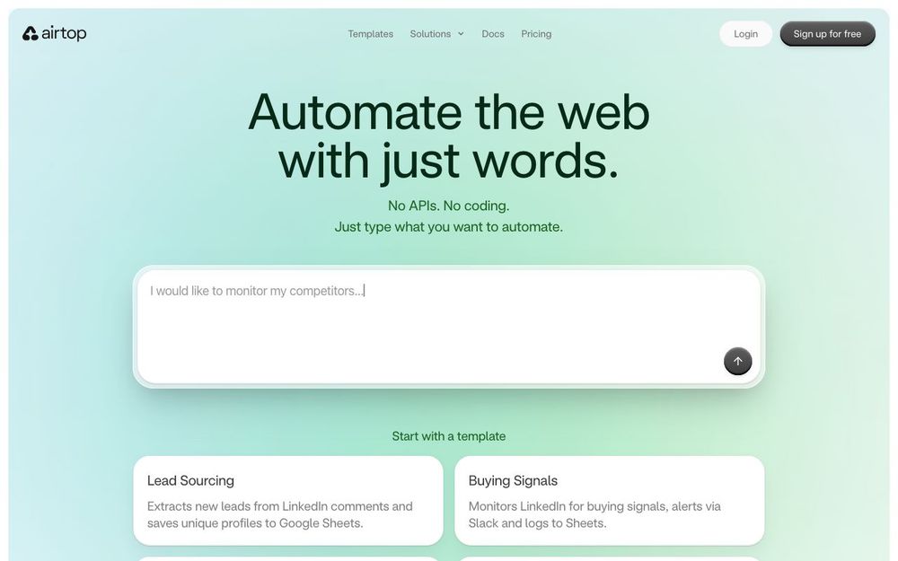 Screenshot of Airtop AI Screenshot of Airtop AI