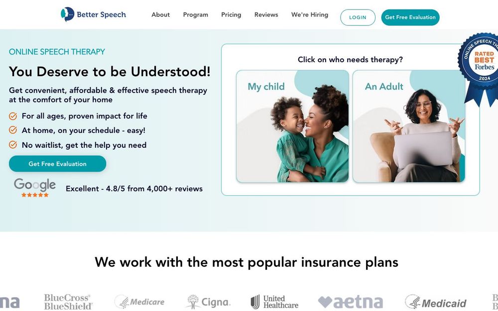 Screenshot of Better Speech