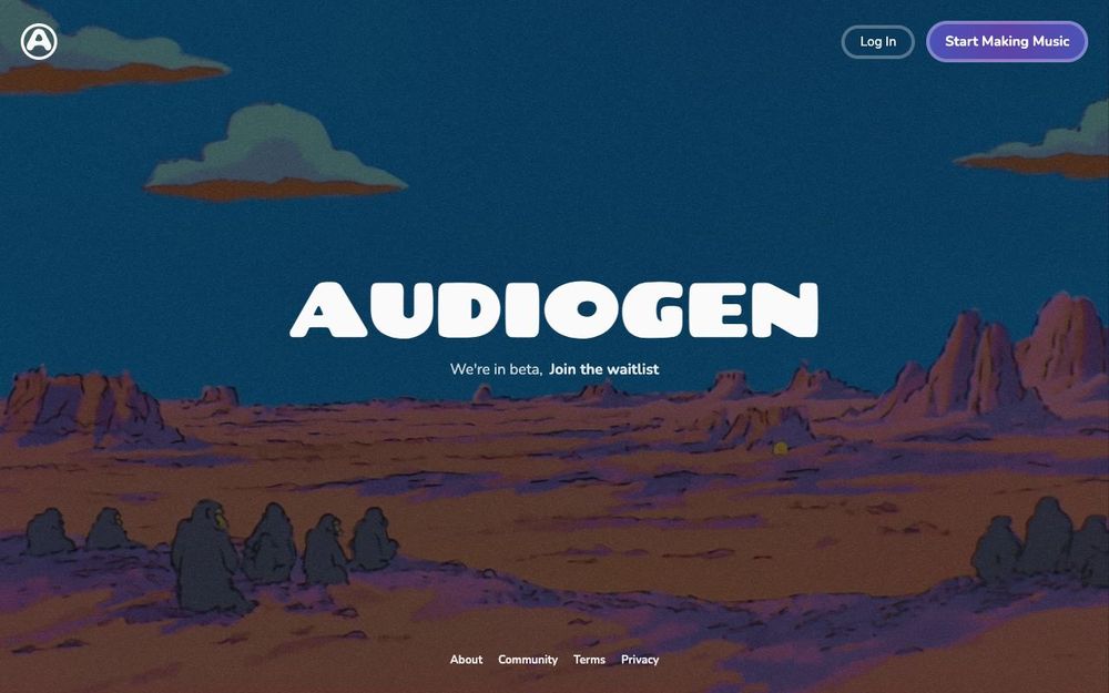 Screenshot of AudioGen