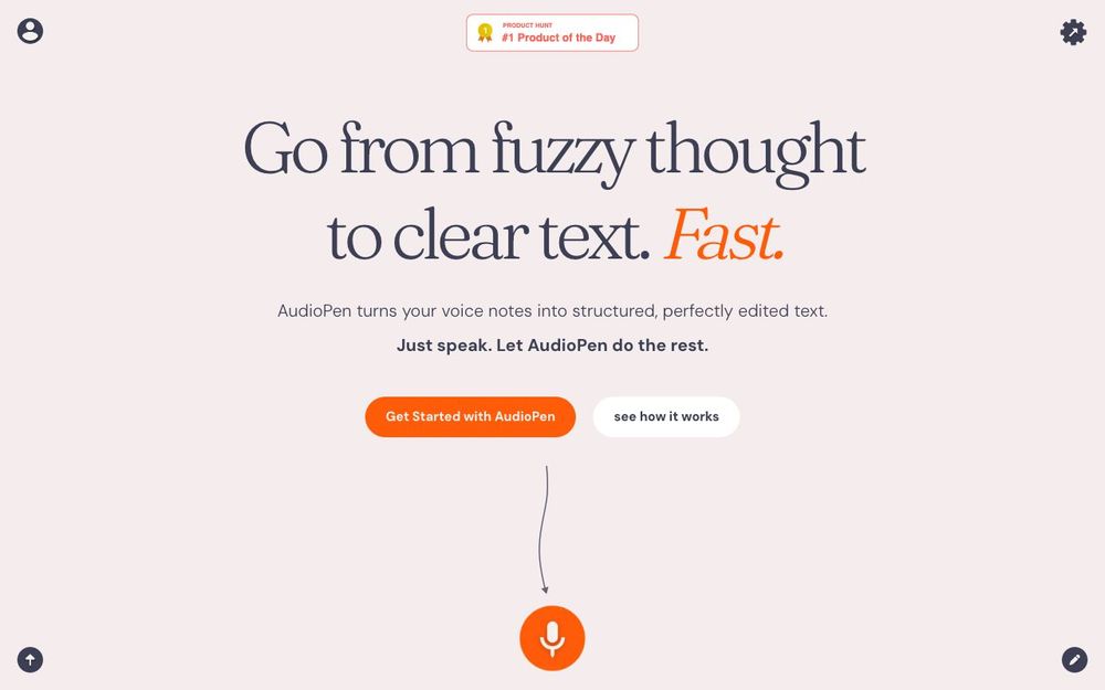 Screenshot of Audiopen Screenshot of Audiopen