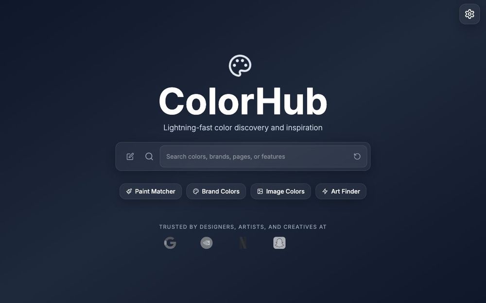 Screenshot of ColorHub