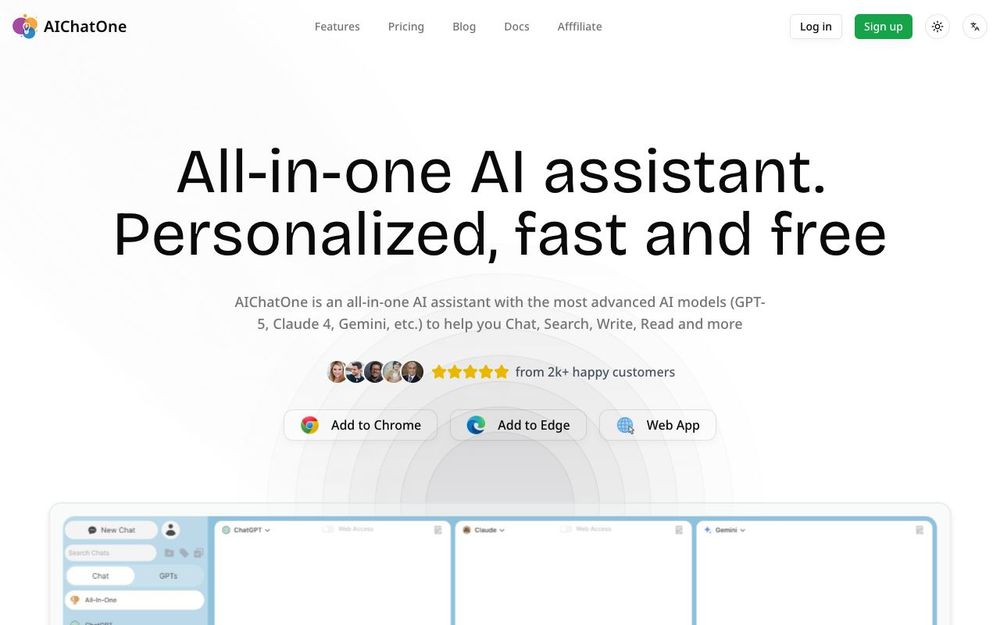 Screenshot of AIChatOne