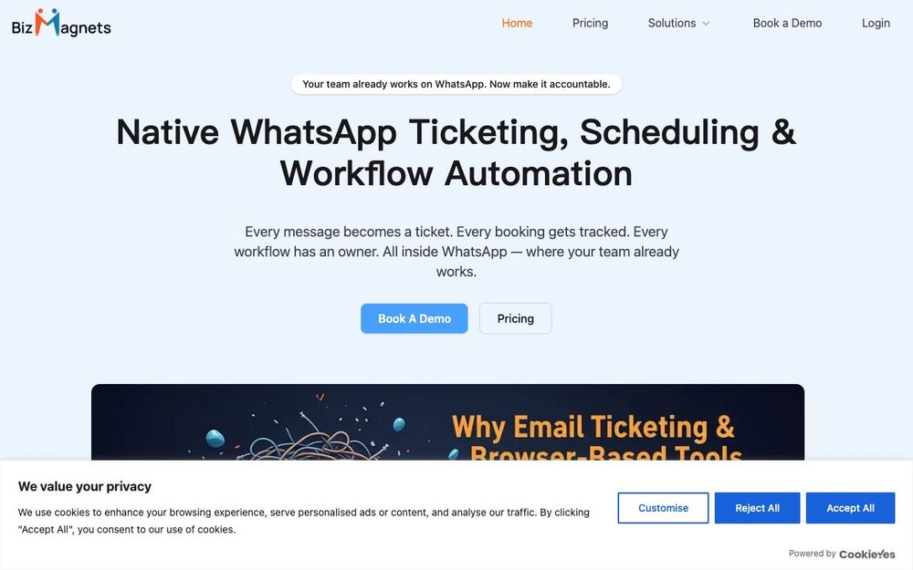 Screenshot of BizMagnets AI
