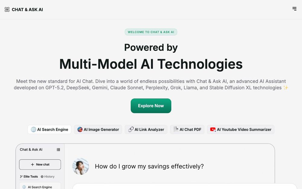 Screenshot of Ask AI Chat