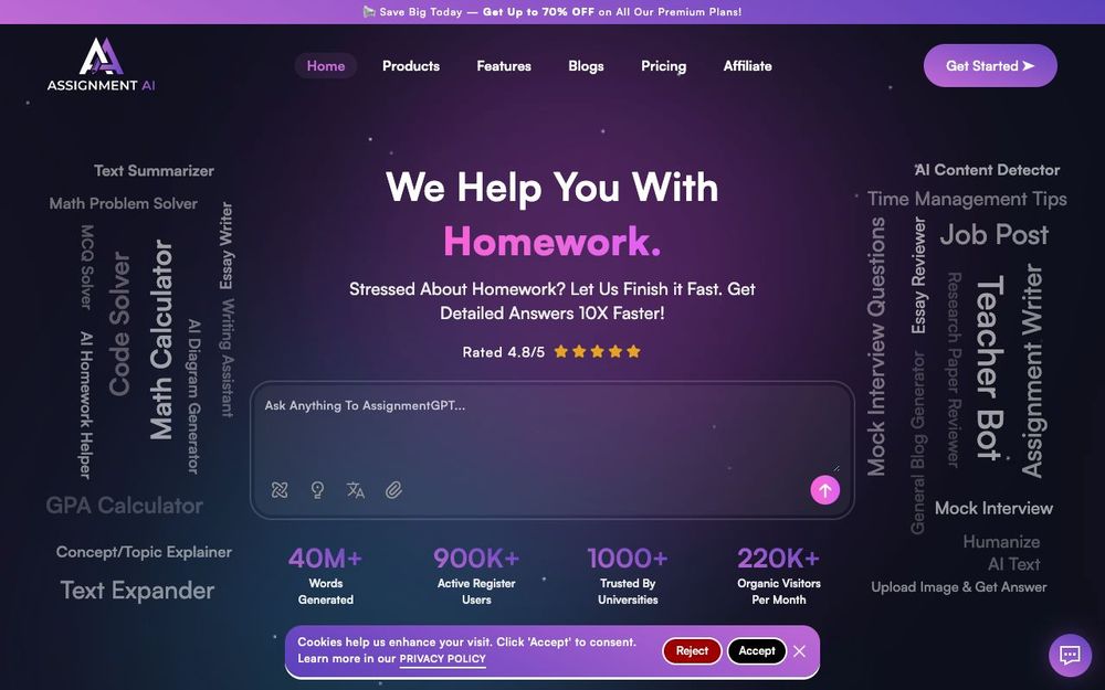Screenshot of AssignmentGPT Screenshot of AssignmentGPT