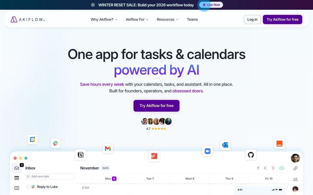 Screenshot of Akiflow Screenshot of Akiflow