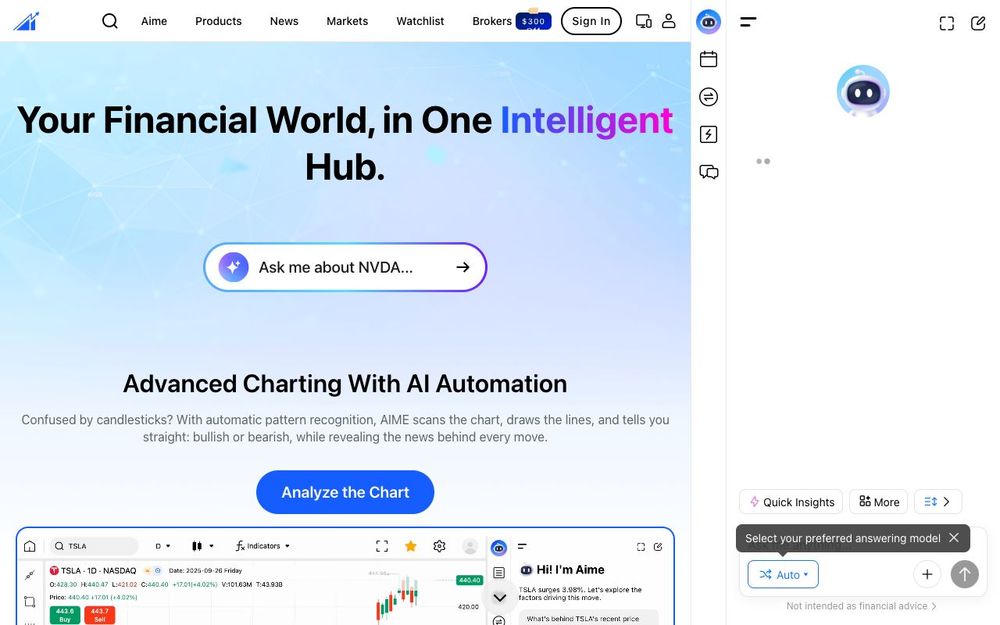 Screenshot of AIvest