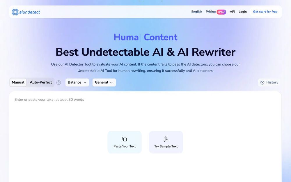 Screenshot of AI Undetect