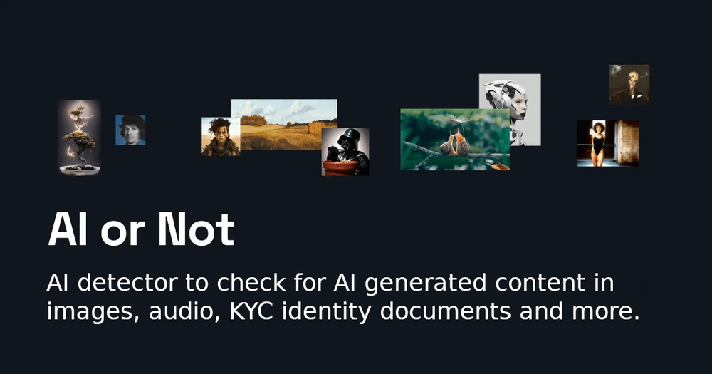 Screenshot of AI or Not Screenshot of AI or Not