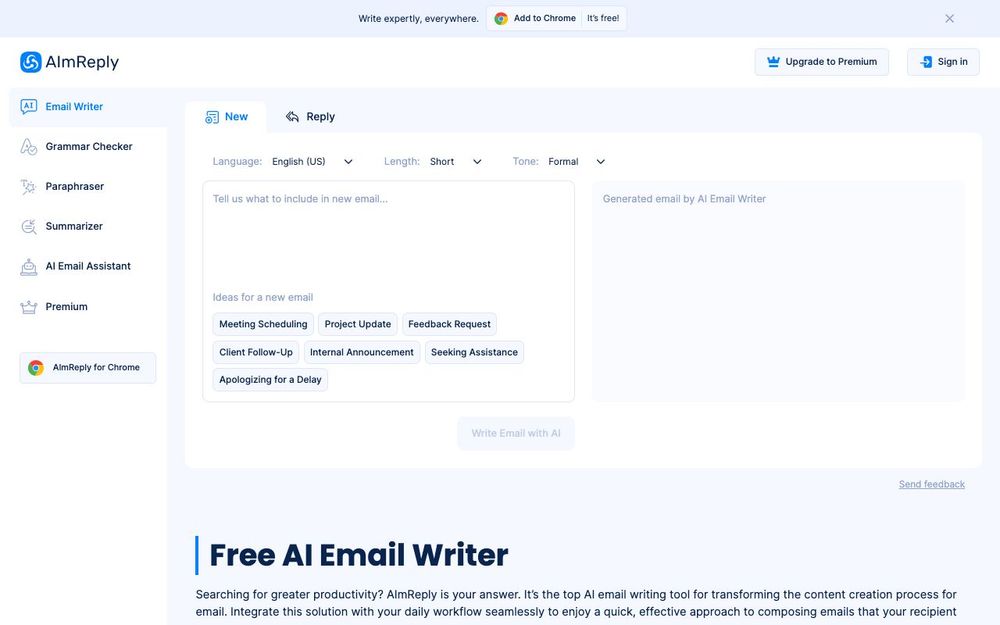 Screenshot of AIMReply Screenshot of AIMReply
