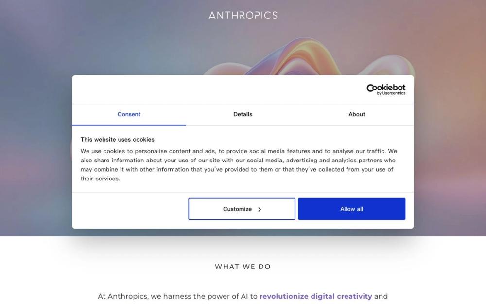 Screenshot of Anthropic Screenshot of Anthropic