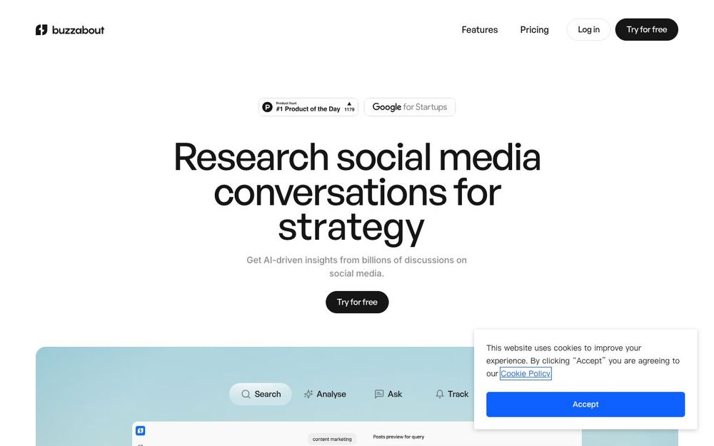 Screenshot of BuzzAbout.AI