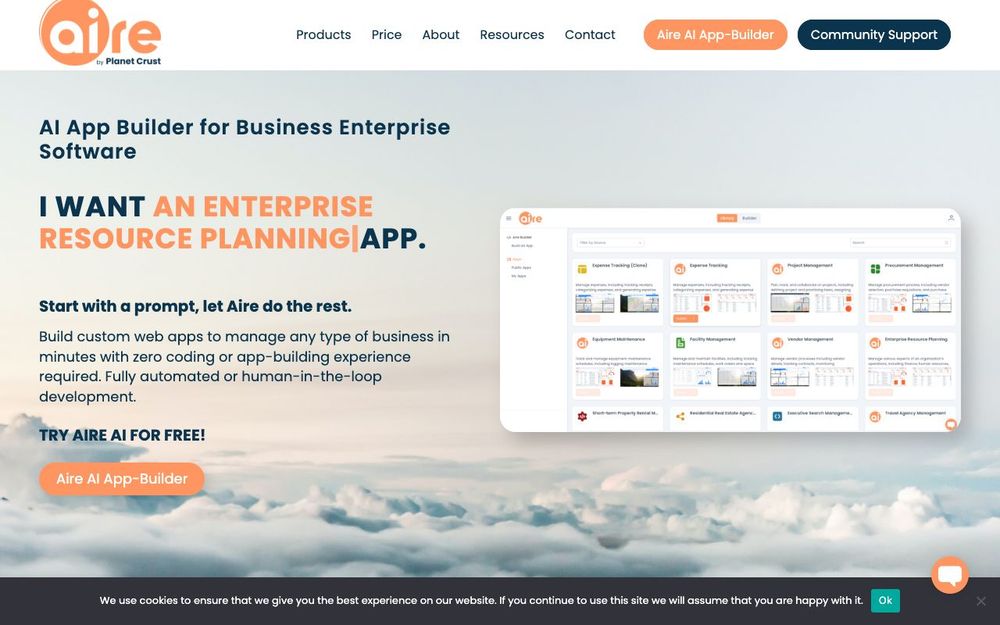 Screenshot of Aire Screenshot of Aire